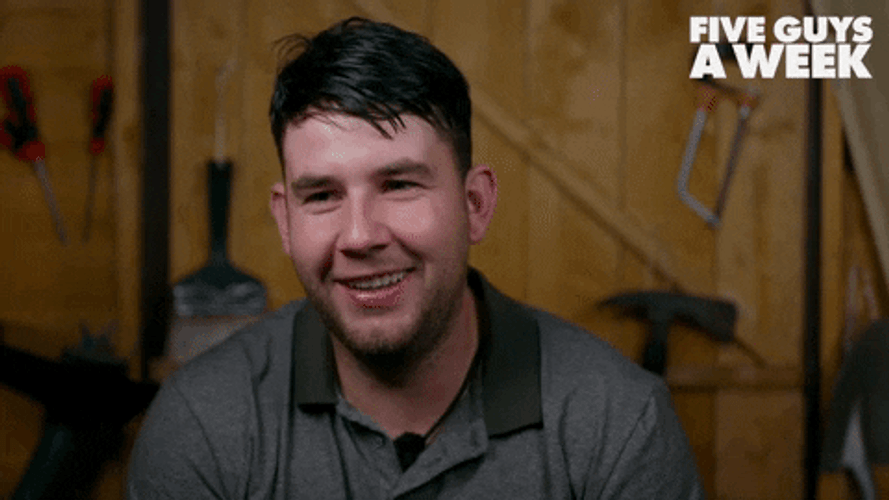 Five Guys A Week Contestant Snickering GIF