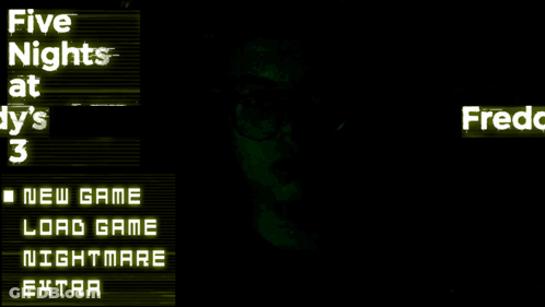 Five Nights At Freddy's 3 New Game Load Game And Nightmare Extra GIF