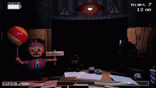 Five Nights At Freddy's Balloon Boy Holding Balloon GIF