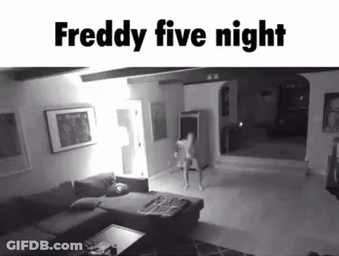 Five Nights At Freddy's CCTV Jump Scare GIF