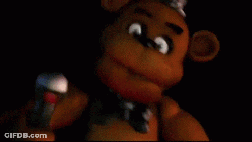 Five Nights At Freddy's Characters Around Table GIF