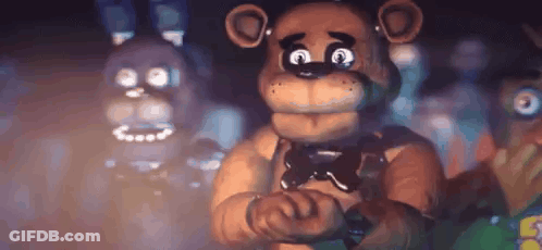 Five Nights At Freddy's Characters Standing Together GIF