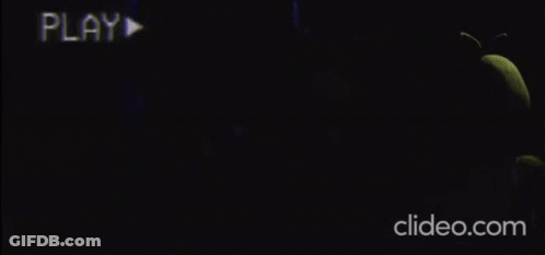 Five Nights At Freddy 'S Is A Video Game That Is Being Played In A Dark Room . GIF
