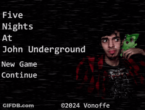 Five Nights At John Underground Poster With Sunglasses Man GIF