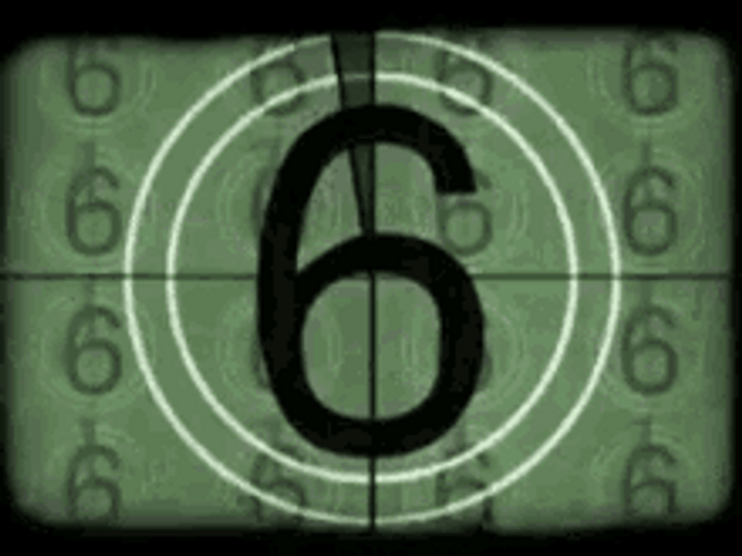 Five Seconds Old Film Countdown Clock Vignette GIF