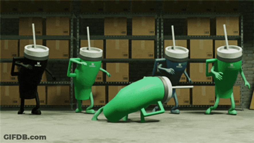 Five Stanley Tumbler Dancing GIF