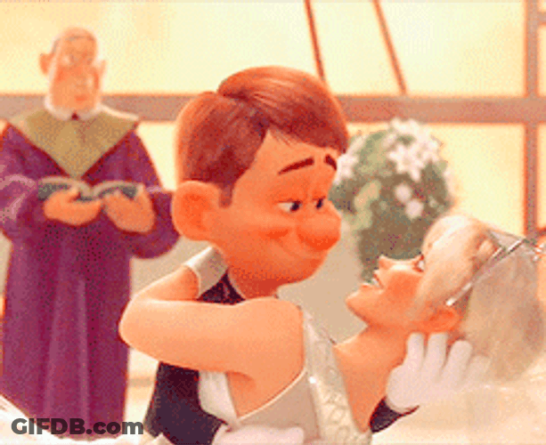 Fix It Felix And Sgt. Tamora Jean Wedding GIF