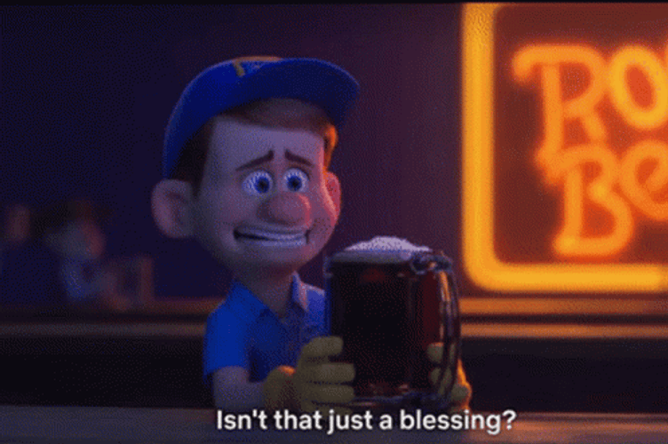 Fix It Felix Drinking Beer GIF