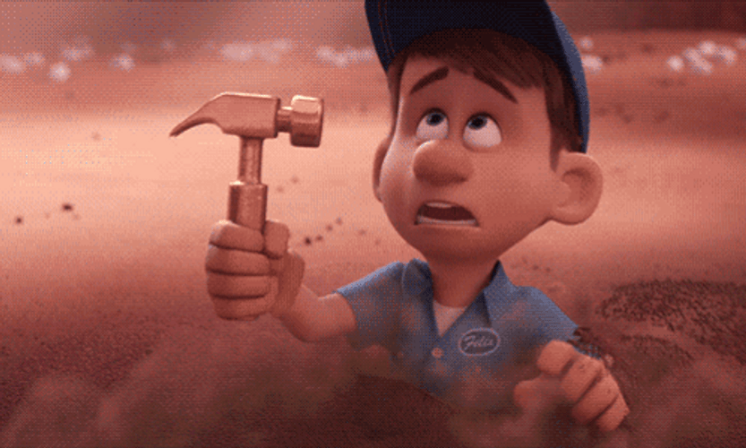 Fix It Felix Getting Punched GIF