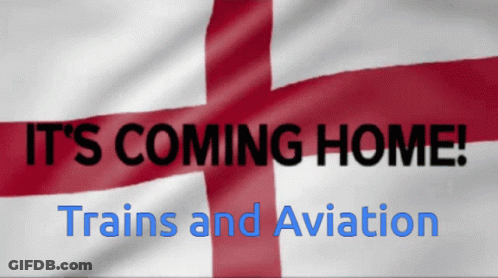 Flag It's Coming Home Trains And Aviation GIF