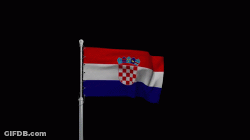 Flag Of Croatia Waving In Wind GIF