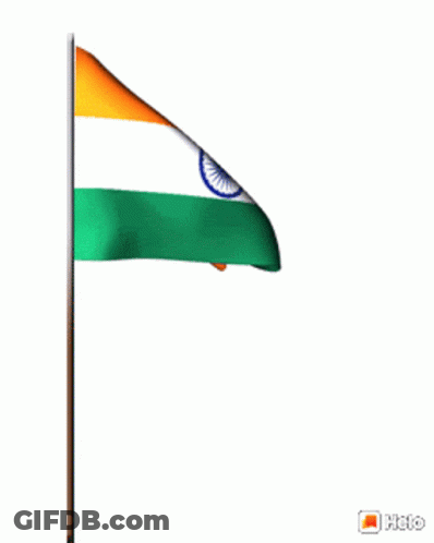 Flag Of India Flying In Wind GIF