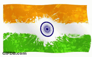 Flag Of India With White Circle GIF