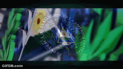 Flag Of Nicaragua On Green Background GIF