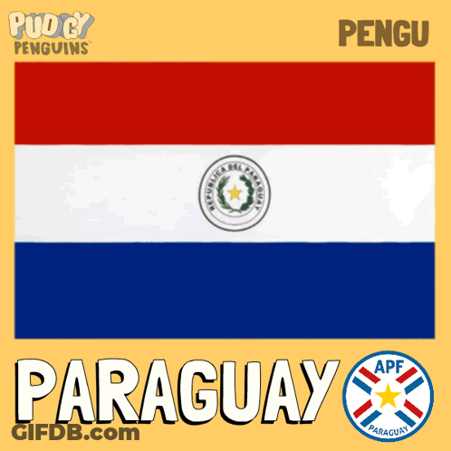 Flag Of Paraguay On Penguin Poster GIF