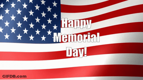 Flag Saying Happy Memorial Day GIF