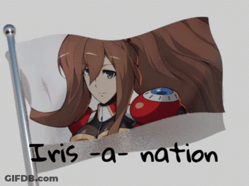 Flag Saying Iris-A-Nation With Girl GIF