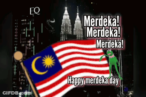 Flag Saying Merdeka Merdeka Merdeka Happy Merdeka Day GIF