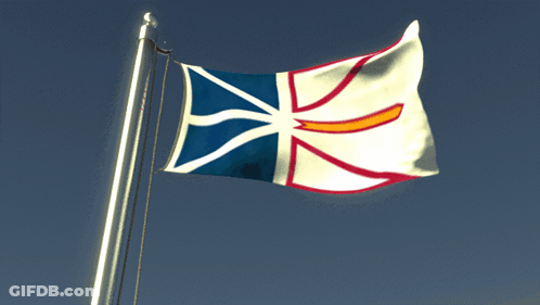 Flag With Blue White Red And Yellow Stripe GIF
