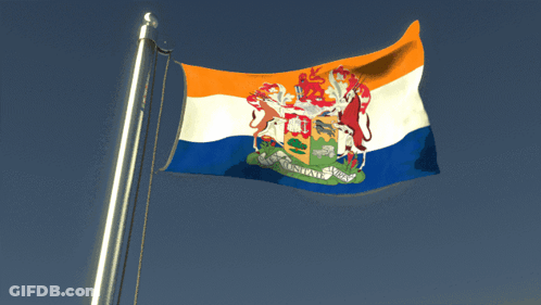 Flag With Coat Of Arms Saying President GIF