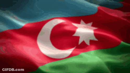 Flag With Cross Flying In Wind GIF