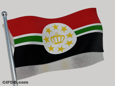 Flag With Crown Flying GIF
