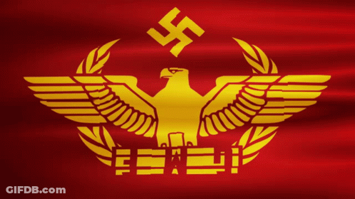 Flag With Eagle And Swastika Letters EA GIF