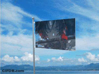 Flag With Girl Picture Flying GIF