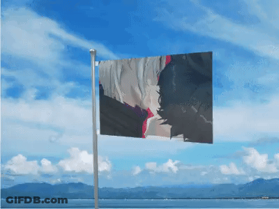 Flag With Man And Woman Image GIF