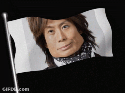 Flag With Man's Face GIF
