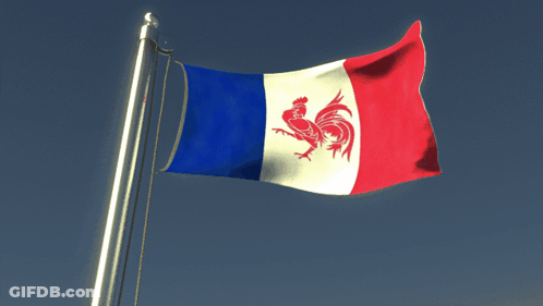 Flag With Red Rooster GIF