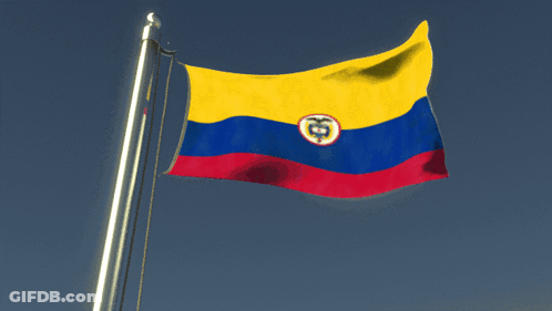 Flag With Snake In Center GIF