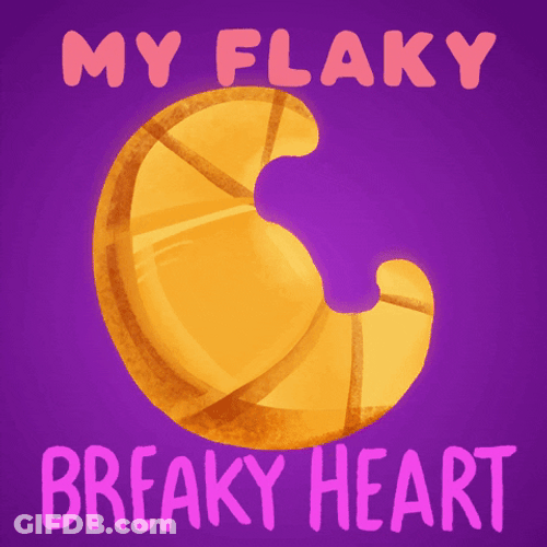 Flaky Breaky Bread Heart GIF