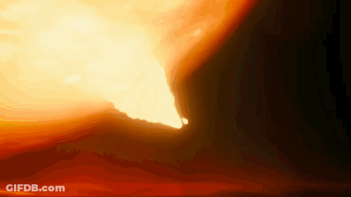 Flame Emerging From Sky Hole GIF