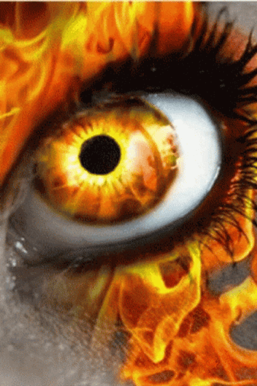 Flame Eyes Art Animation GIF