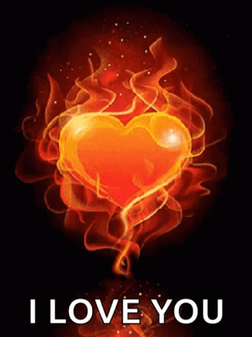 Flame Heart I Love You GIF