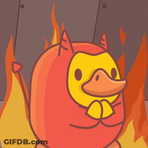 Flame On Duck GIF