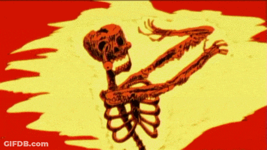 Flame On Skeleton GIF