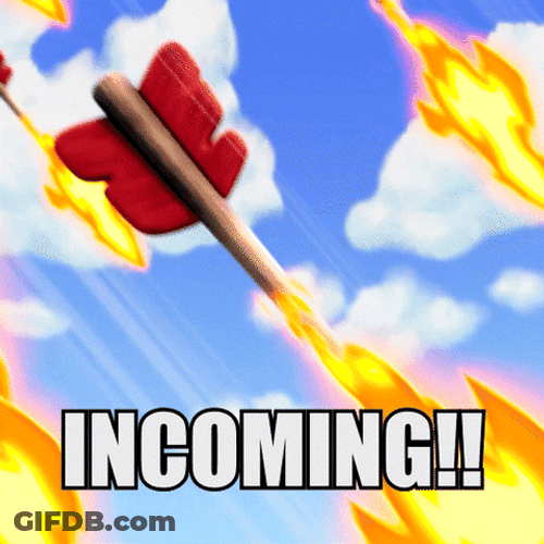 Flaming Arrows Coming In Hot GIF