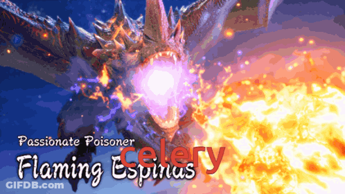 Flaming Espinas Video Game Poster GIF
