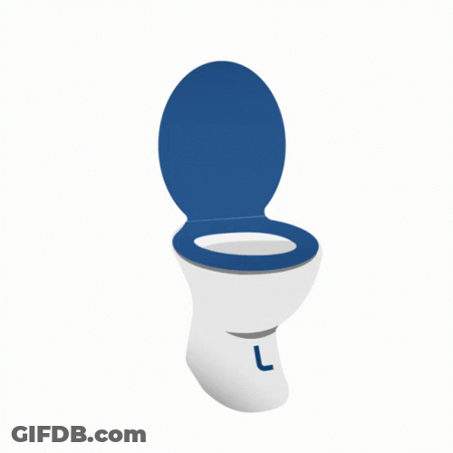 Flapping Toilet Seat Cover Animation GIF