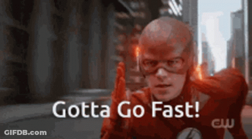 Flash Costume Man Thumbs Up Saying Gotta Go Fast GIF
