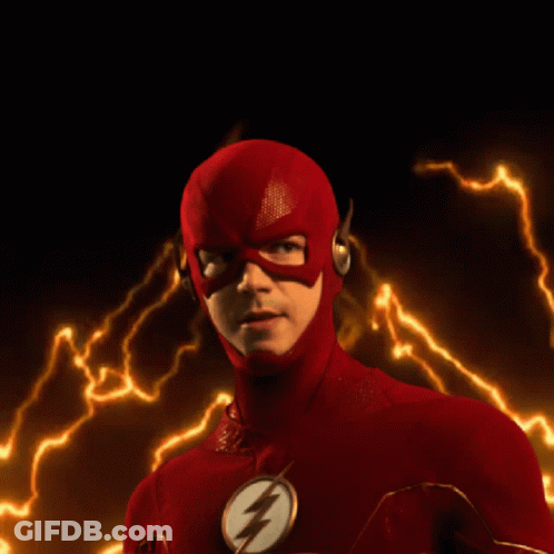 Flash Costume Man With Lightning Bolt GIF