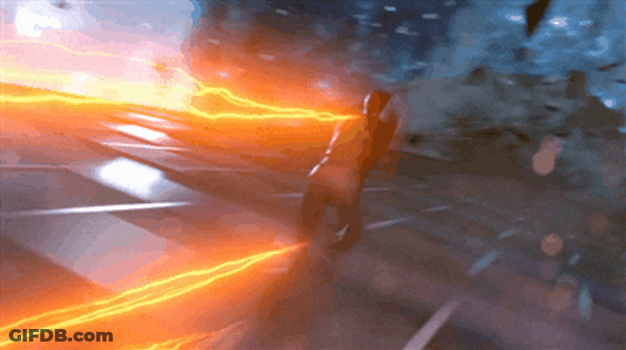 Flash Flying Yellow Lightning GIF