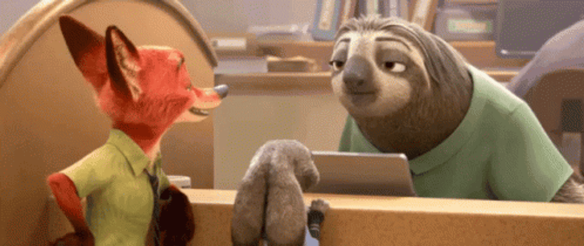 Flash Slothmore Big Smile Reaction To Judy GIF