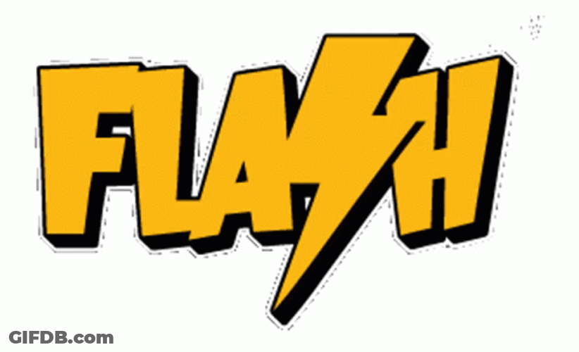 Flash Text Art Yellow Lightning GIF