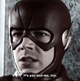 Flash Wearing Mask Saying It's You And Me Iris GIF