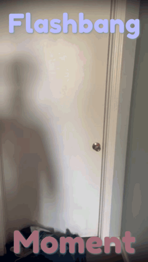 Flashbang After Man Opens The Door GIF