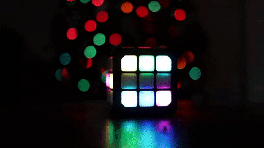 Flashing Lights Colored Box GIF