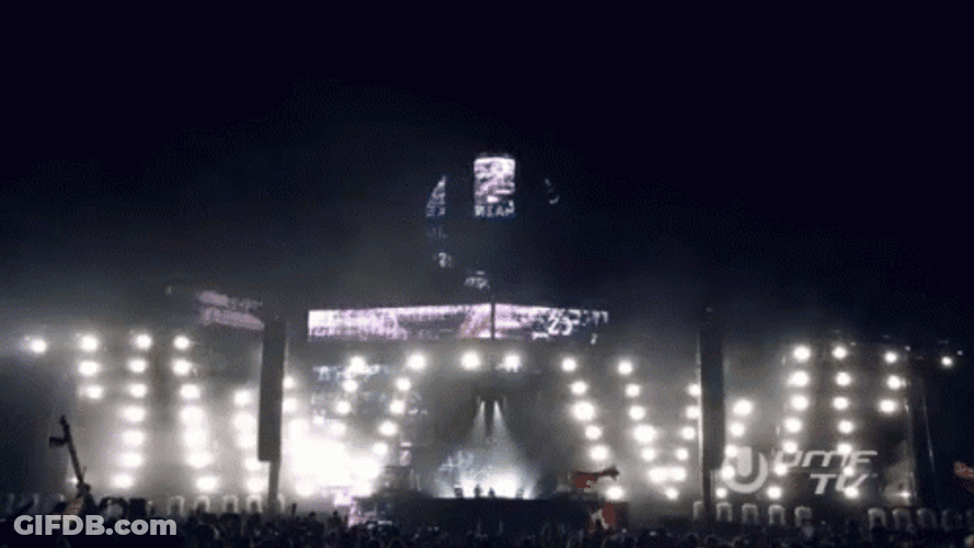 Flashing Lights Concert Party GIF